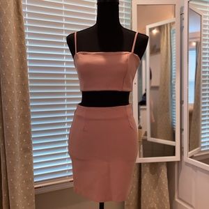 by the way. peach mini skirt